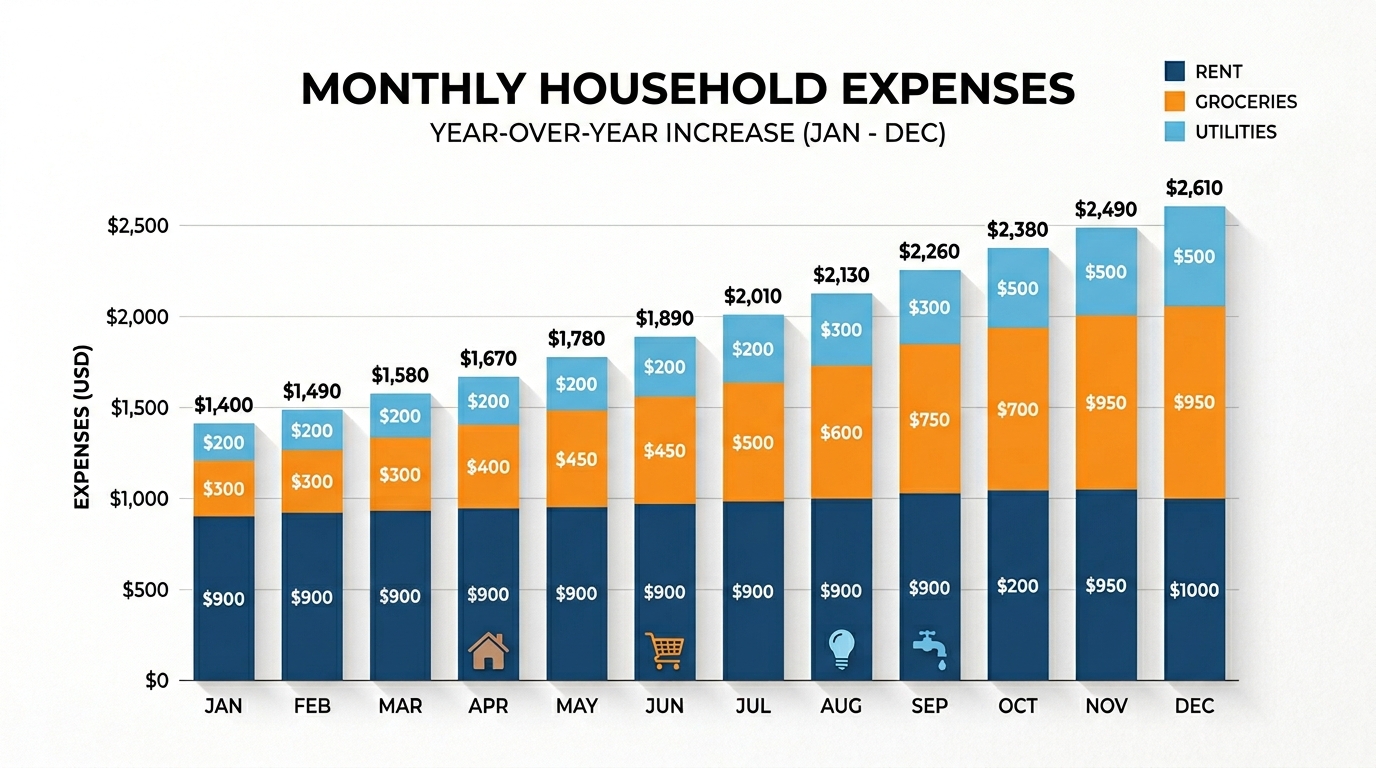 free money tracking apps — rising cost of living chart 2026