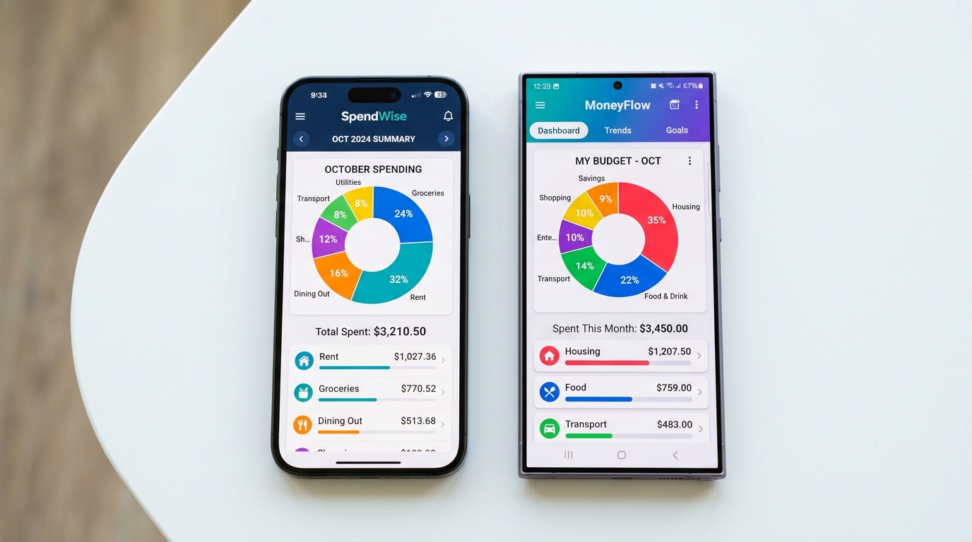 best budgeting tools free — comparison of two app dashboards
