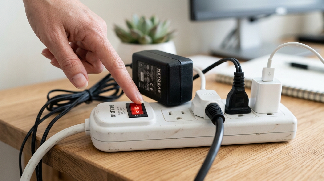 how to lower electric bill — cutting phantom load with a power strip