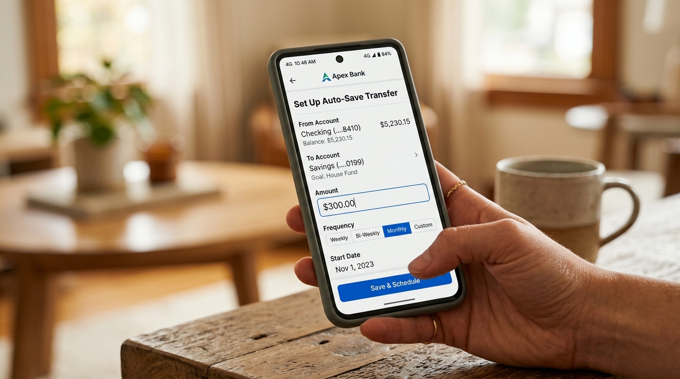 frugal habits that work — automating savings transfers after payday