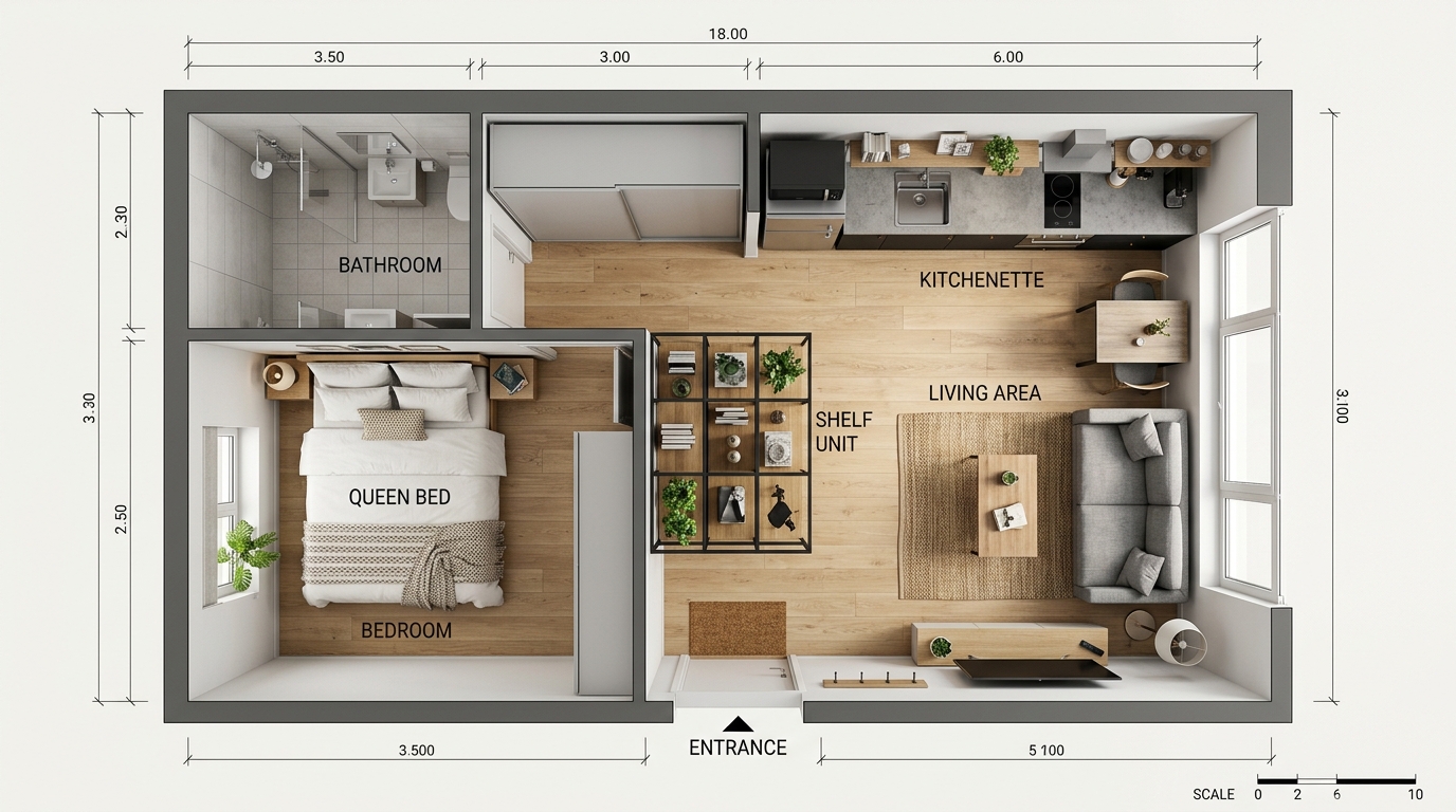 budget IKEA setup apartment — step-by-step small space layout